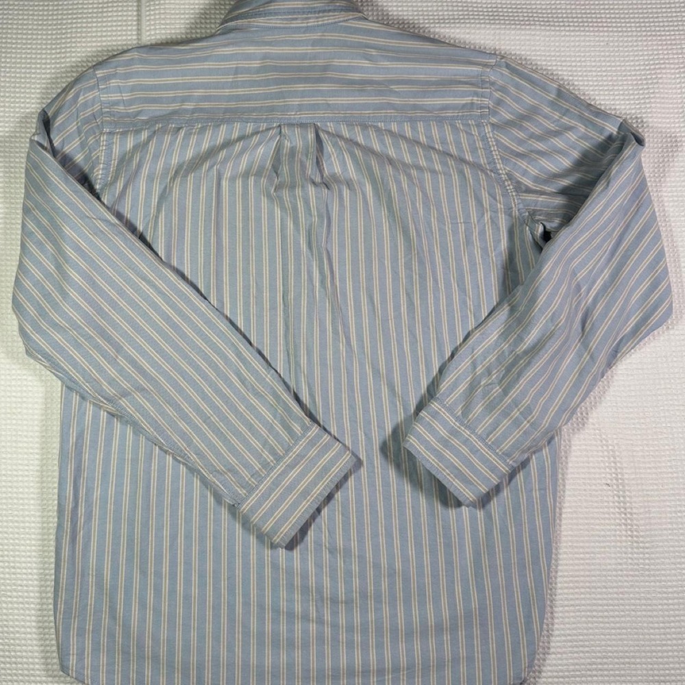 Women's Aritzia TNA blue and beige striped button-up shirt in size S - Picture 3 of 3